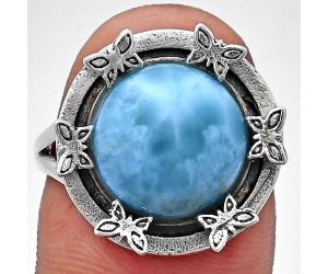 Larimar (Dominican Republic) Ring size-7 EXR03752 R-1716, 12x12 mm