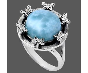 Larimar (Dominican Republic) Ring size-7 EXR03752 R-1716, 12x12 mm