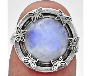 Rainbow Moonstone Ring size-7 EXR03755 R-1716, 12x12 mm