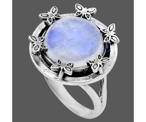 Rainbow Moonstone Ring size-7 EXR03755 R-1716, 12x12 mm