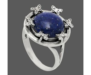 Lapis Lazuli Ring size-7.5 EXR03760 R-1716, 12x12 mm