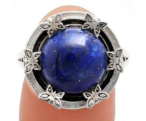 Lapis Lazuli Ring size-8.5 EXR03761 R-1716, 12x12 mm