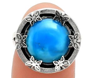 Natural Turquoise Morenci Mine Ring size-7 EXR03763 R-1716, 12x12 mm