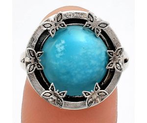 Natural Rare Turquoise Nevada Aztec Mt Ring size-8 EXR03765 R-1716, 12x12 mm