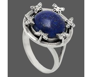 Lapis Lazuli Ring size-7 EXR03768 R-1716, 12x12 mm