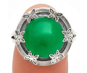 Green Onyx Ring size-10 EXR03771 R-1716, 12x12 mm