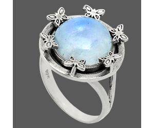 Rainbow Moonstone Ring size-7 EXR03787 R-1716, 12x12 mm