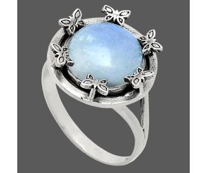 Rainbow Moonstone Ring size-10 EXR03790 R-1716, 12x12 mm