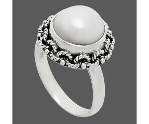 Natural Fresh Water Pearl Ring size-8.5 EXR03800 R-1266, 11x11 mm