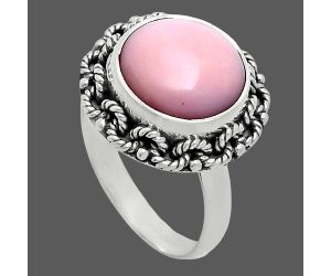 Pink Opal Ring size-8 EXR03808 R-1266, 12x12 mm