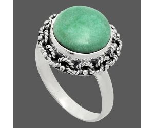 Utah Variscite Ring size-9.5 EXR03816 R-1266, 12x12 mm