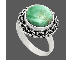 Utah Variscite Ring size-8.5 EXR03817 R-1266, 12x12 mm