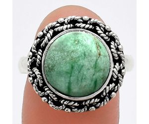 Utah Variscite Ring size-9 EXR03818 R-1266, 12x12 mm