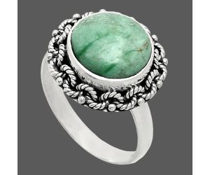 Utah Variscite Ring size-9 EXR03818 R-1266, 12x12 mm