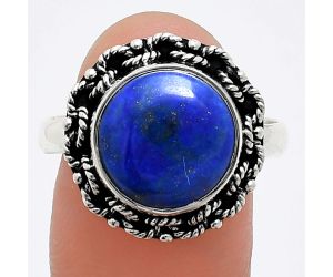 Lapis Lazuli Ring size-9 EXR03819 R-1266, 12x12 mm