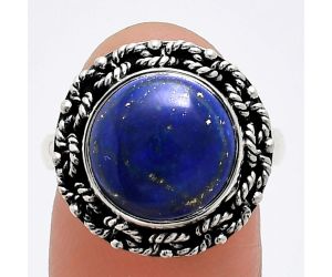 Lapis Lazuli Ring size-8 EXR03820 R-1266, 12x12 mm