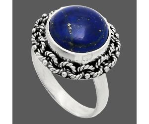 Lapis Lazuli Ring size-8 EXR03820 R-1266, 12x12 mm