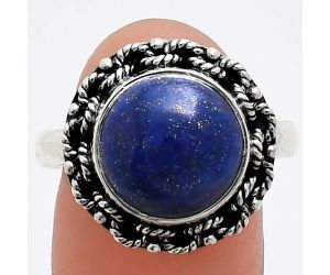 Lapis Lazuli Ring size-9.5 EXR03821 R-1266, 12x12 mm