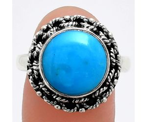 Sleeping Beauty Turquoise Ring size-9.5 EXR03822 R-1266, 12x12 mm