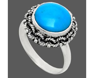 Sleeping Beauty Turquoise Ring size-9.5 EXR03822 R-1266, 12x12 mm