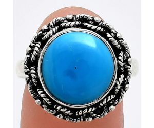 Sleeping Beauty Turquoise Ring size-8.5 EXR03823 R-1266, 12x12 mm