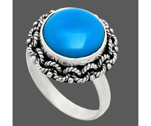 Sleeping Beauty Turquoise Ring size-8.5 EXR03823 R-1266, 12x12 mm