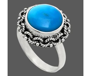 Sleeping Beauty Turquoise Ring size-9 EXR03824 R-1266, 12x12 mm