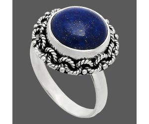 Lapis Lazuli Ring size-8.5 EXR03825 R-1266, 12x12 mm