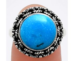 Sleeping Beauty Turquoise Ring size-8 EXR03827 R-1266, 12x12 mm