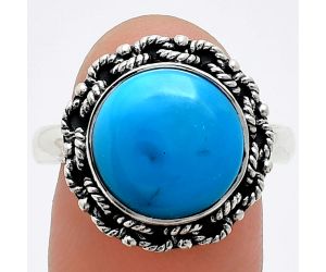 Sleeping Beauty Turquoise Ring size-9.5 EXR03828 R-1266, 12x12 mm