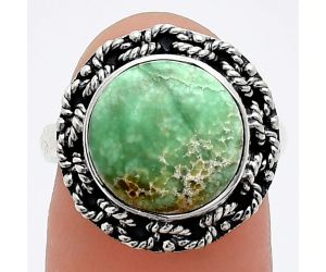 Utah Variscite Ring size-7 EXR03829 R-1266, 12x12 mm