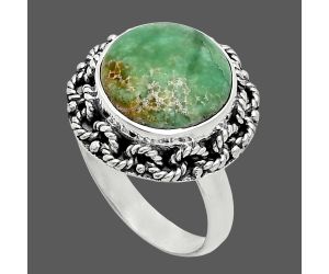 Utah Variscite Ring size-7 EXR03829 R-1266, 12x12 mm