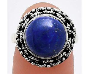 Lapis Lazuli Ring size-7 EXR03830 R-1266, 12x12 mm