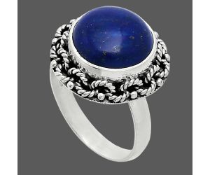 Lapis Lazuli Ring size-7 EXR03830 R-1266, 12x12 mm