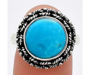 Sleeping Beauty Turquoise Ring size-8.5 EXR03831 R-1266, 12x12 mm