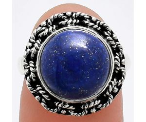 Lapis Lazuli Ring size-7 EXR03832 R-1266, 12x12 mm