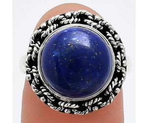 Lapis Lazuli Ring size-7 EXR03833 R-1266, 12x12 mm