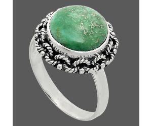 Utah Variscite Ring size-9.5 EXR03834 R-1266, 12x12 mm