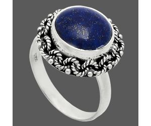 Lapis Lazuli Ring size-9.5 EXR03835 R-1266, 12x12 mm