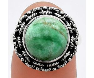 Utah Variscite Ring size-7 EXR03836 R-1266, 12x12 mm