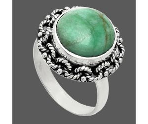 Utah Variscite Ring size-7 EXR03836 R-1266, 12x12 mm