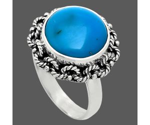 Sleeping Beauty Turquoise Ring size-7 EXR03838 R-1266, 12x12 mm