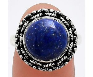 Lapis Lazuli Ring size-8 EXR03839 R-1266, 12x12 mm