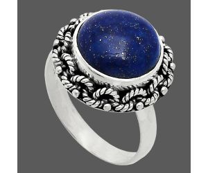 Lapis Lazuli Ring size-8 EXR03839 R-1266, 12x12 mm