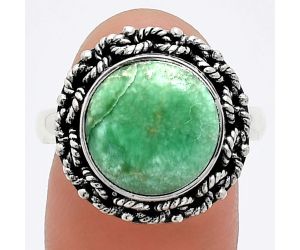 Utah Variscite Ring size-9 EXR03842 R-1266, 12x12 mm