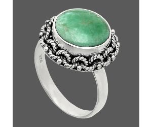 Utah Variscite Ring size-9 EXR03842 R-1266, 12x12 mm