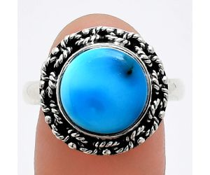 Natural Turquoise Morenci Mine Ring size-9.5 EXR03843 R-1266, 12x12 mm