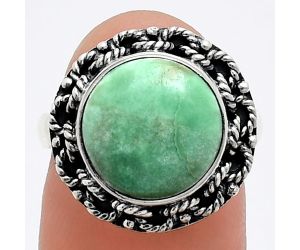 Utah Variscite Ring size-7 EXR03844 R-1266, 12x12 mm