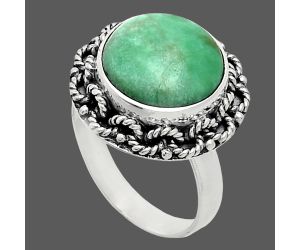 Utah Variscite Ring size-7 EXR03844 R-1266, 12x12 mm