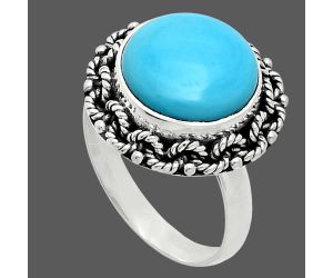 Sleeping Beauty Turquoise Ring size-8 EXR03845 R-1266, 12x12 mm